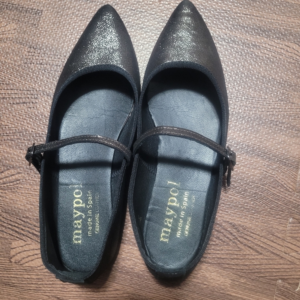 Maypol Anthropologie Rota Percival Mary Jane Flat in Bronze eu 37 US 6.5 - Picture 3 of 9